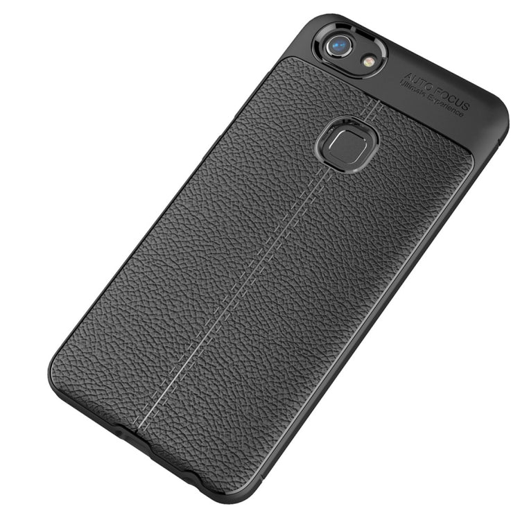 For Vivo  V7 Litchi Texture Soft TPU Anti-skip Protective Cover Back Case