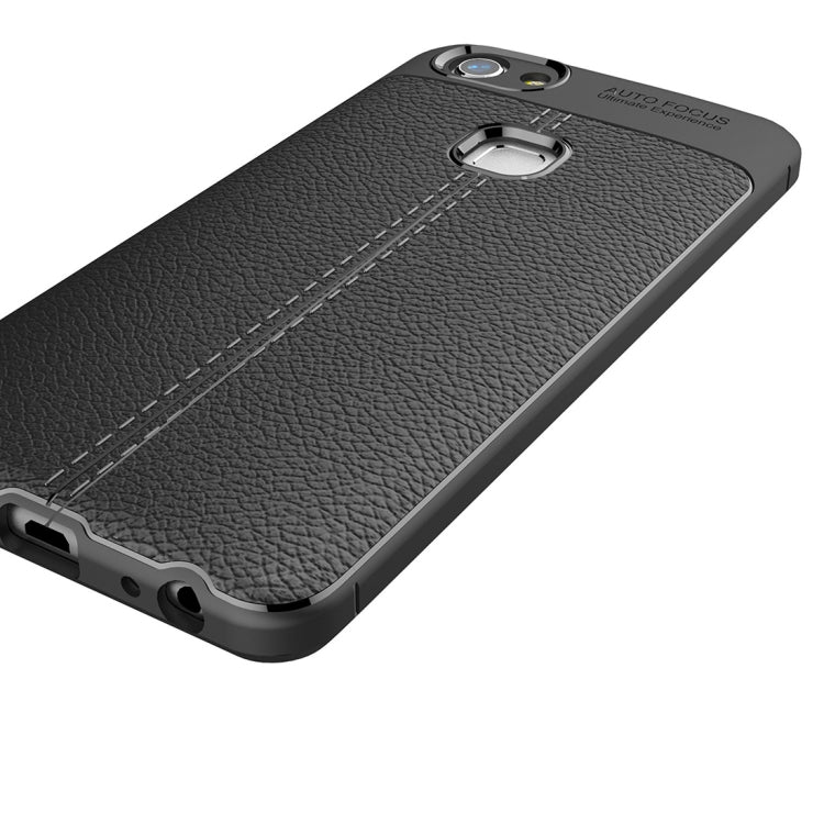 For Vivo  V7 Litchi Texture Soft TPU Anti-skip Protective Cover Back Case