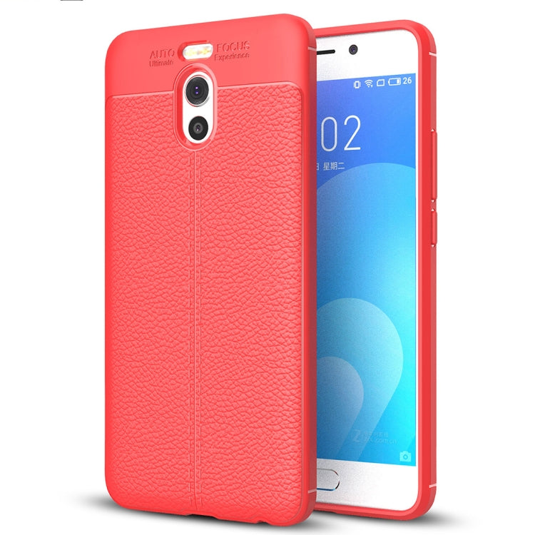 For Meizu  M6 Note Litchi Texture Soft TPU Anti-skip Protective Cover Back Case