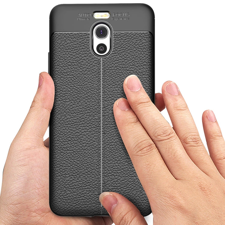 For Meizu  M6 Note Litchi Texture Soft TPU Anti-skip Protective Cover Back Case
