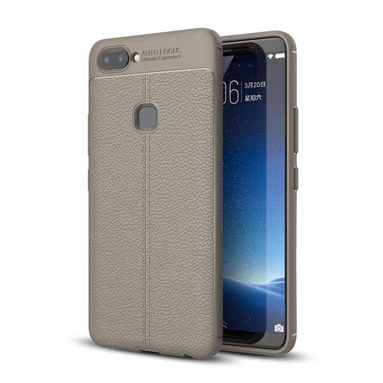 For Vivo  X20 Litchi Texture Full Coverage TPU Protective Back Cover Case