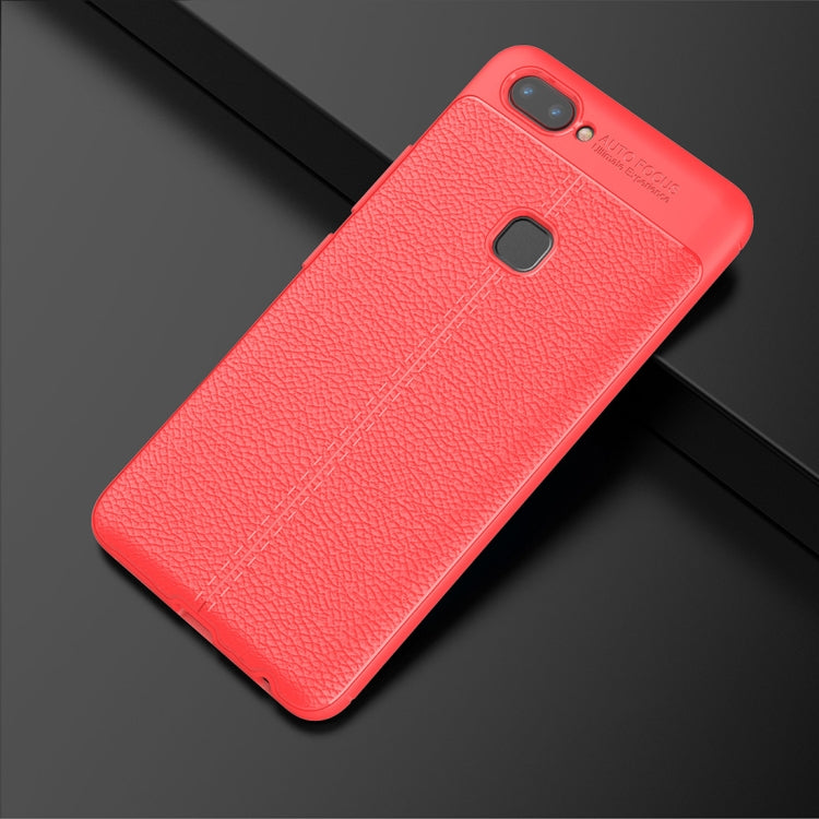 For Vivo  X20 Litchi Texture Full Coverage TPU Protective Back Cover Case