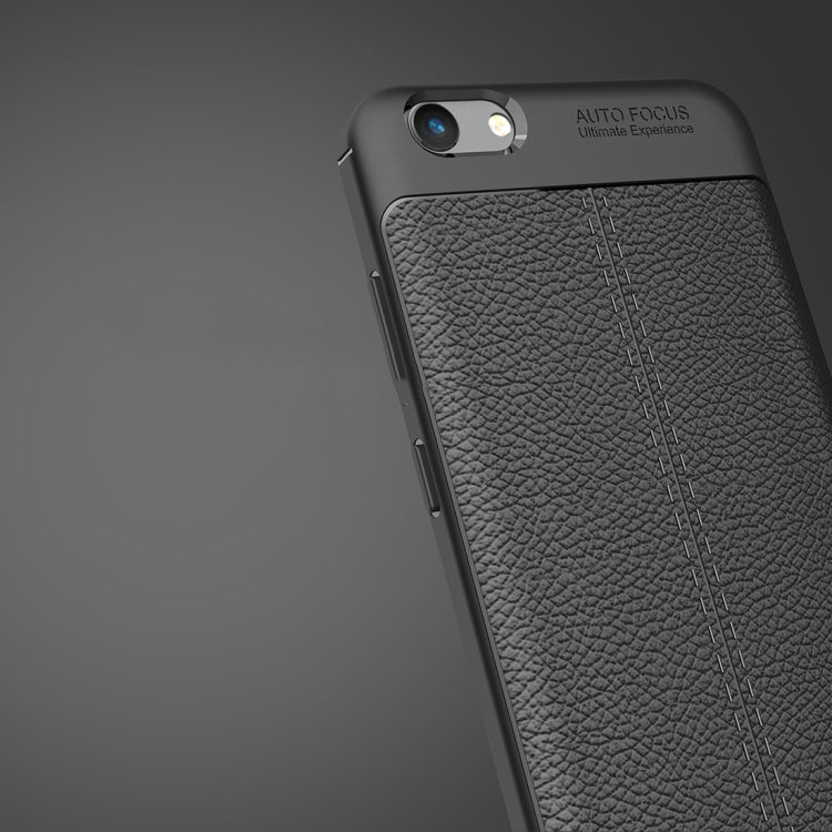 For Vivo  Y69 Litchi Texture Full Coverage TPU Protective Back Cover Case