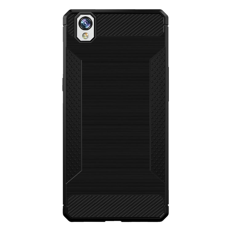 For OPPO  A37 / Neo 9 Brushed Texture Carbon Fiber Anti-slip TPU Protective Cover Case