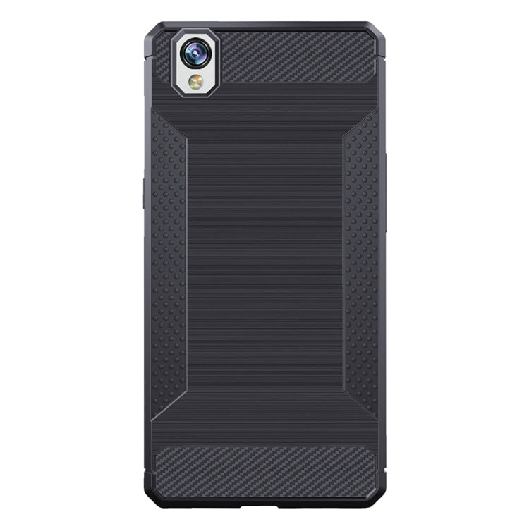 For OPPO  A37 / Neo 9 Brushed Texture Carbon Fiber Anti-slip TPU Protective Cover Case