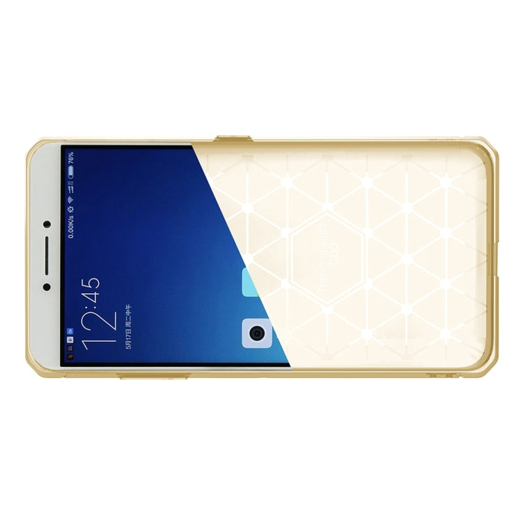 For OPPO  A37 / Neo 9 Brushed Texture Carbon Fiber Anti-slip TPU Protective Cover Case