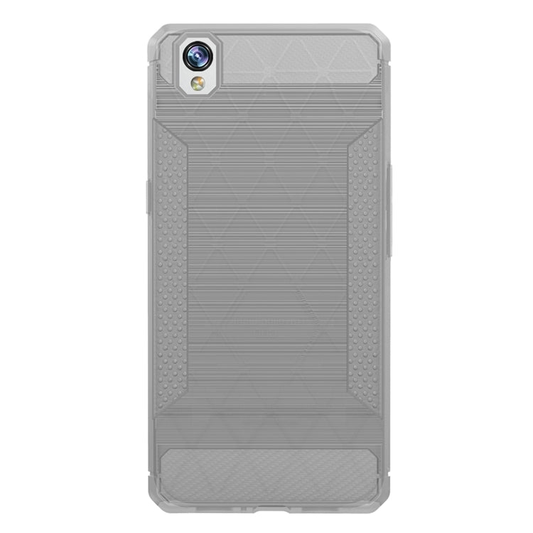 For OPPO  A37 / Neo 9 Brushed Texture Carbon Fiber Anti-slip TPU Protective Cover Case