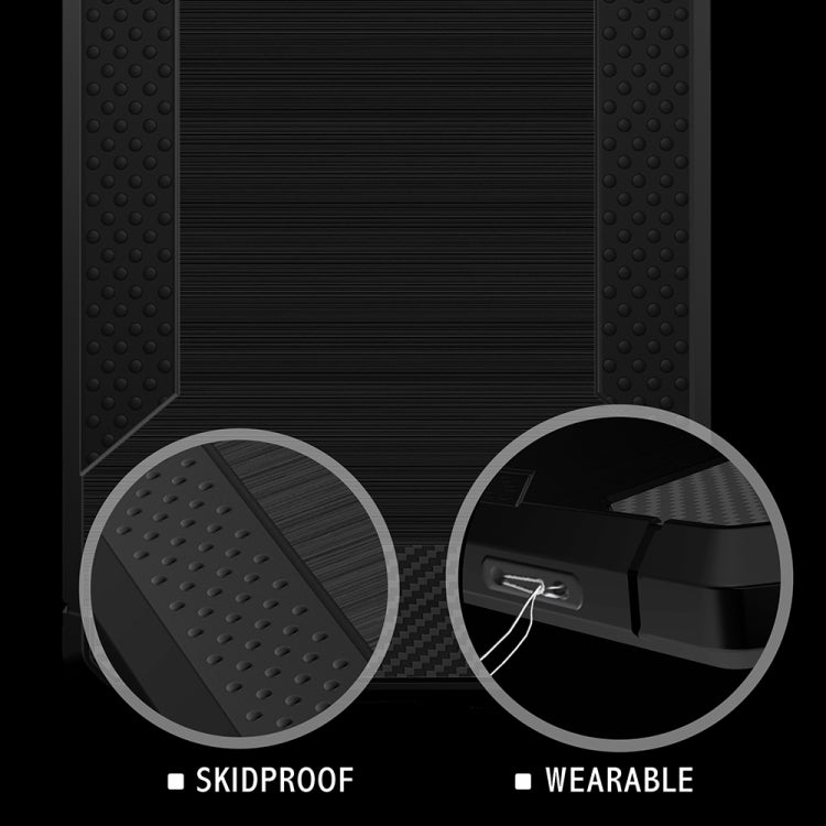 For OPPO  A37 / Neo 9 Brushed Texture Carbon Fiber Anti-slip TPU Protective Cover Case