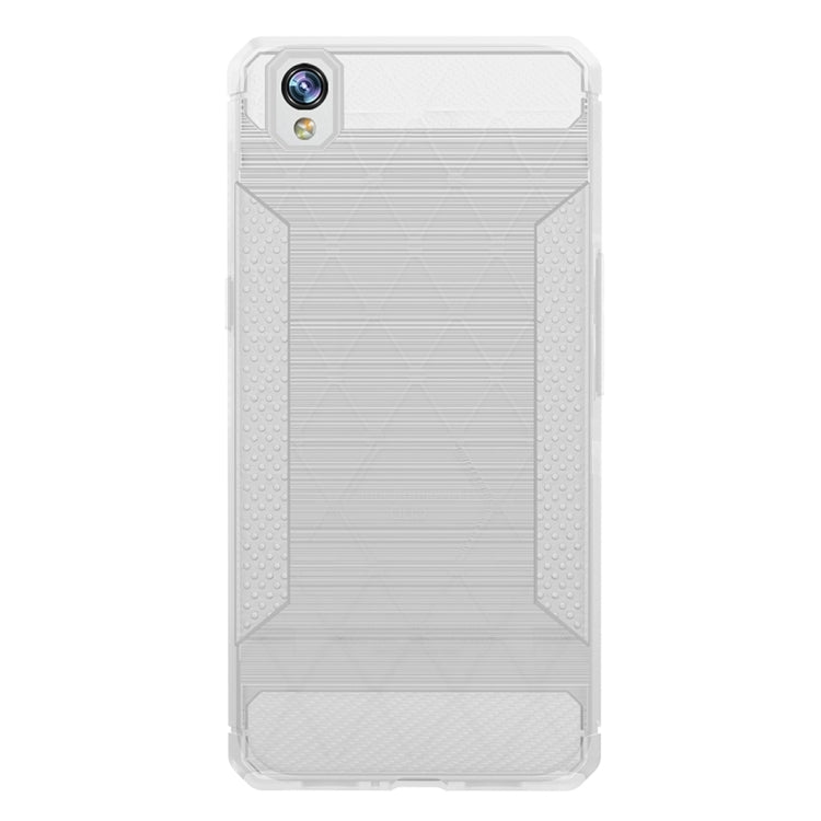 For OPPO  A37 / Neo 9 Brushed Texture Carbon Fiber Anti-slip TPU Protective Cover Case