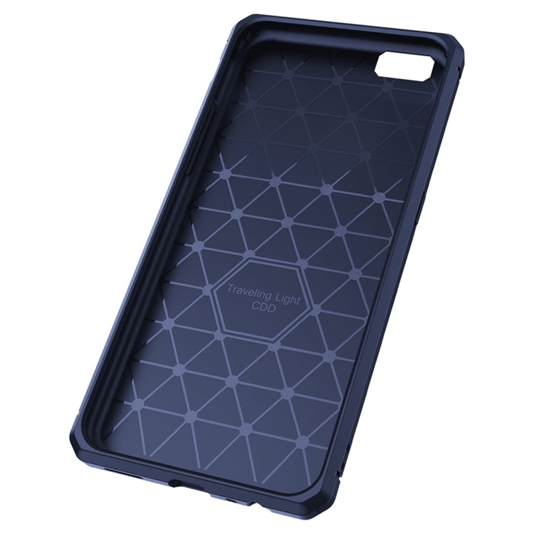 For OPPO  A57 / A39 Brushed Texture Carbon Fiber Anti-slip TPU Protective Cover Case