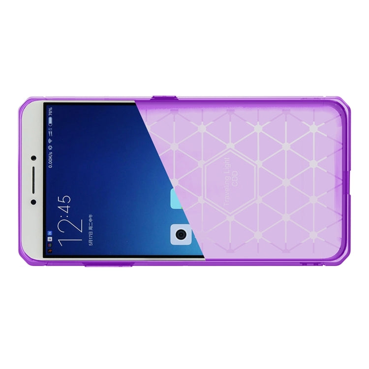 For OPPO  A57 / A39 Brushed Texture Carbon Fiber Anti-slip TPU Protective Cover Case