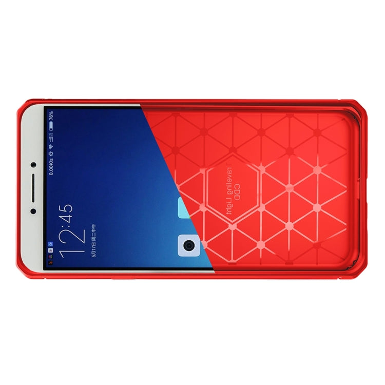 For OPPO  A57 / A39 Brushed Texture Carbon Fiber Anti-slip TPU Protective Cover Case