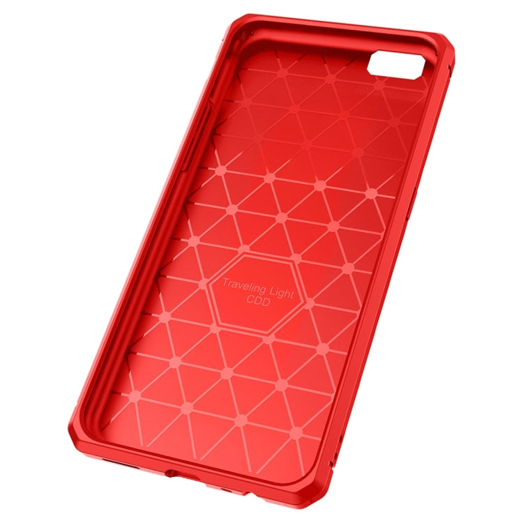 For OPPO  A57 / A39 Brushed Texture Carbon Fiber Anti-slip TPU Protective Cover Case