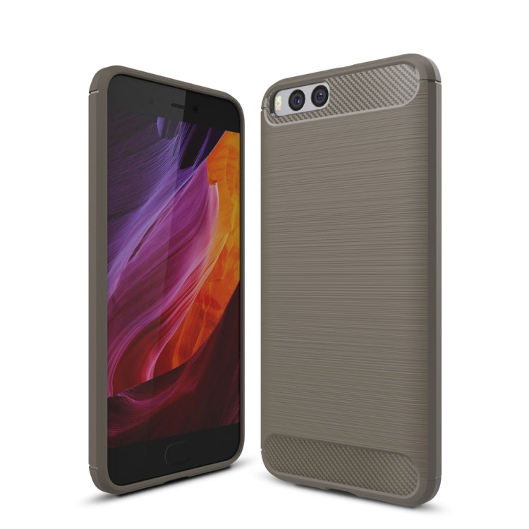 For Xiaomi  Mi 6 Brushed Texture Carbon Fiber Shockproof TPU Rugged Armor Protective Case