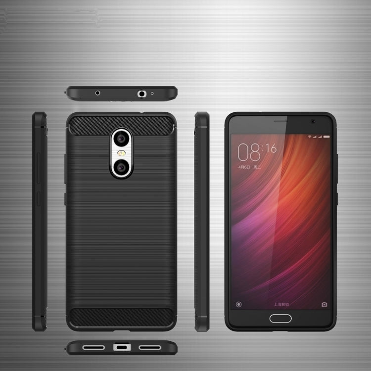 For Xiaomi  Redmi Pro Brushed Texture Carbon Fiber Shockproof TPU Rugged Armor Protective Case