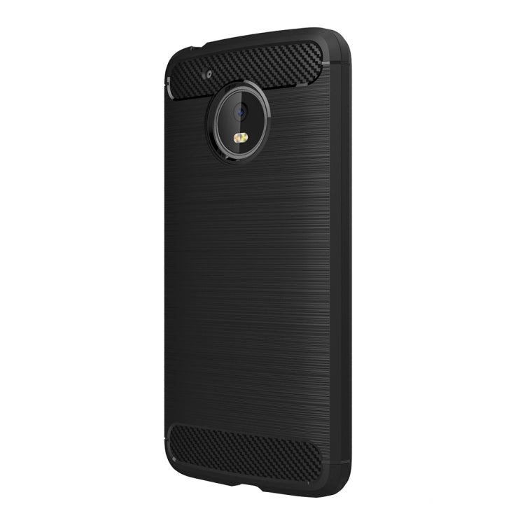 For Motorola Moto Gï¼ˆ5th Gen.ï¼‰ Brushed Carbon Fiber Texture Shockproof TPU Protective Cover Case