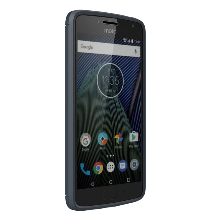 For Motorola Moto Gï¼ˆ5th Gen.ï¼‰ Brushed Carbon Fiber Texture Shockproof TPU Protective Cover Case