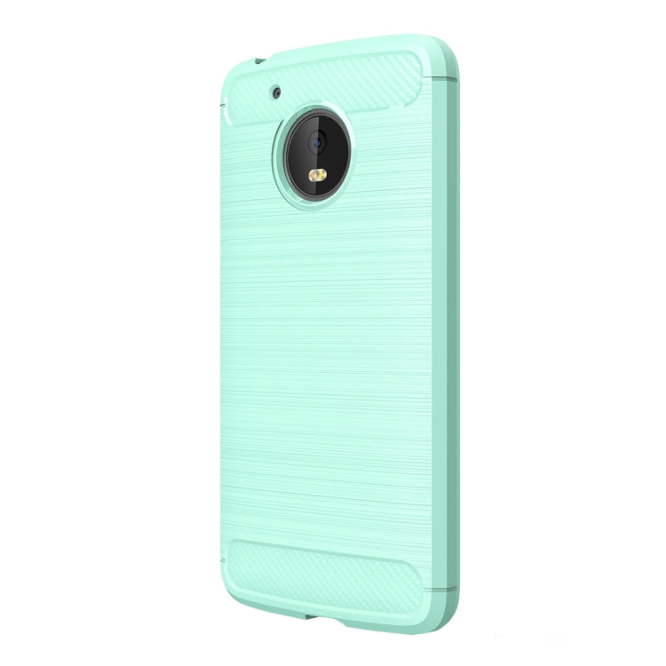 For Motorola Moto Gï¼ˆ5th Gen.ï¼‰ Brushed Carbon Fiber Texture Shockproof TPU Protective Cover Case