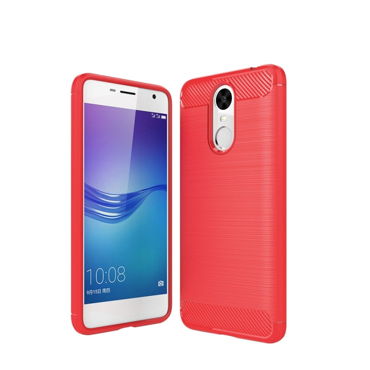 For Huawei  Enjoy 6 Brushed Carbon Fiber Texture Shockproof TPU Protective Cover Case