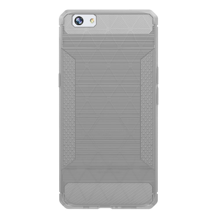 For OPPO  R9s Plus Brushed Texture Carbon Fiber Anti-slip TPU Protective Cover Case