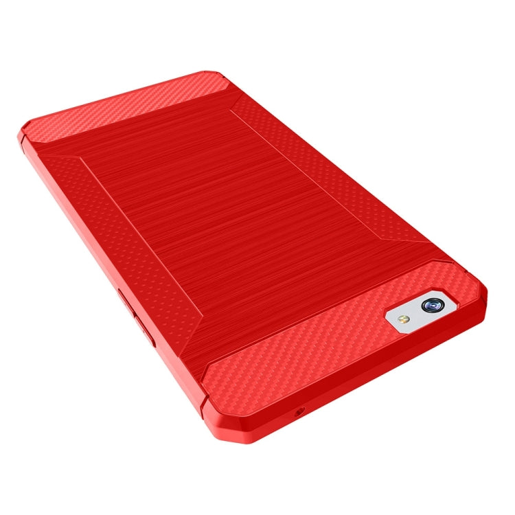 For OPPO  R9s Plus Brushed Texture Carbon Fiber Anti-slip TPU Protective Cover Case