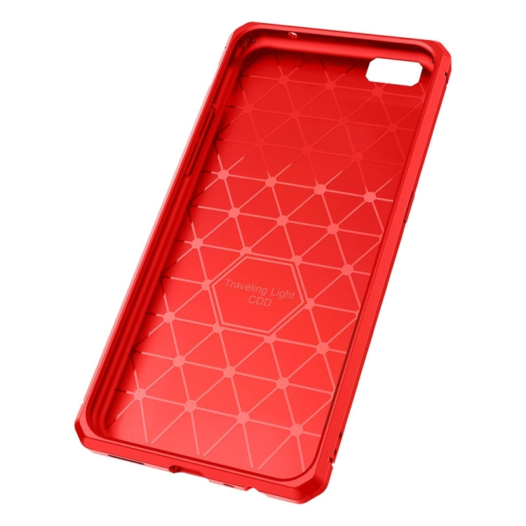 For OPPO  R9s Plus Brushed Texture Carbon Fiber Anti-slip TPU Protective Cover Case