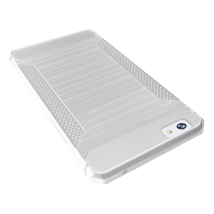 For OPPO  R9s Plus Brushed Texture Carbon Fiber Anti-slip TPU Protective Cover Case