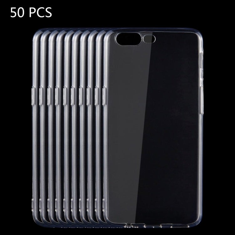 50 PCS for Oneplus 5 0.75mm Ultra-thin Transparent TPU Protective Case