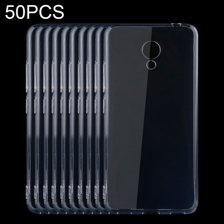 50 PCS for Meizu Meilan A5 0.75mm Ultra-thin Transparent TPU Protective Case
