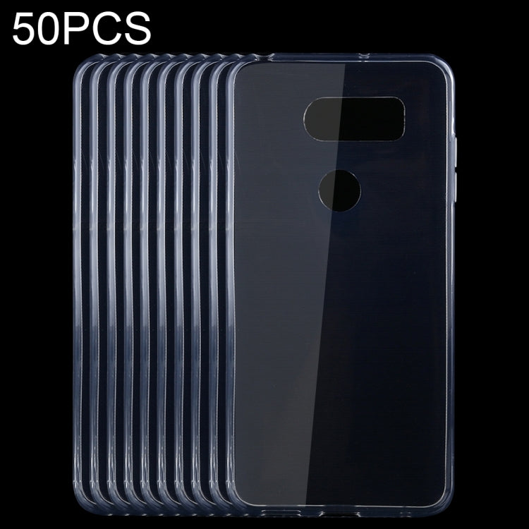 50 PCS for LG V30 0.75mm Ultra-thin Transparent TPU Protective Case