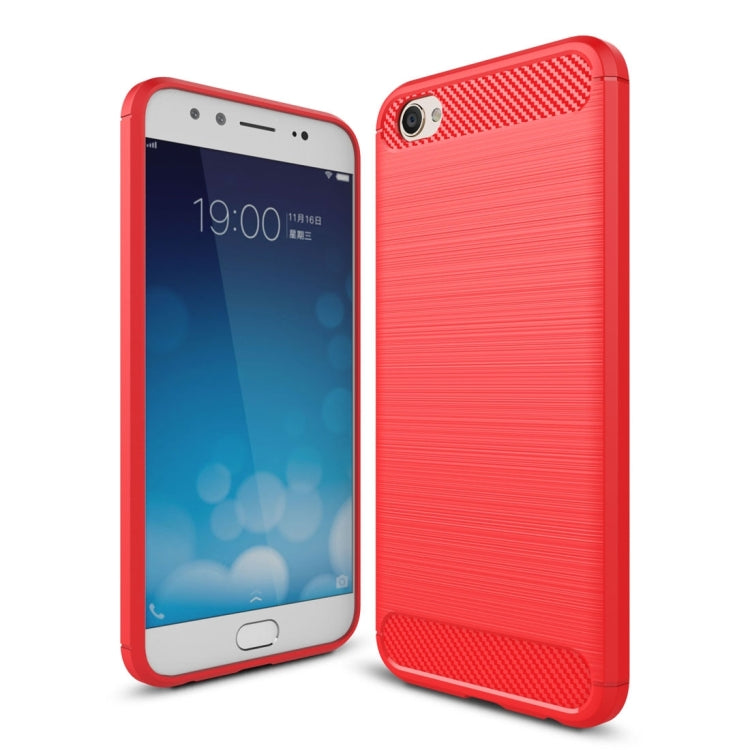 For Vivo  X9 & X9s Carbon Fiber TPU Brushed Texture Shockproof Protective Back Cover Case