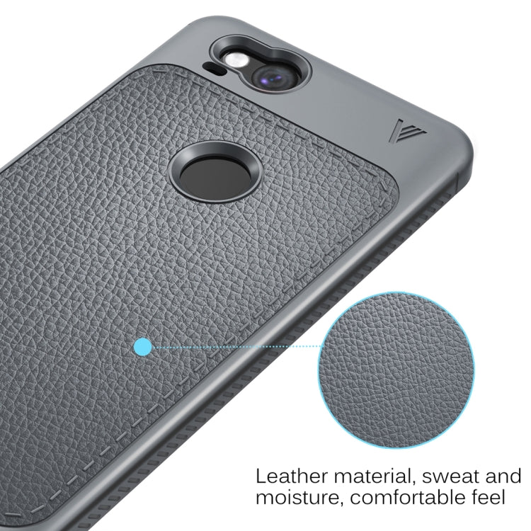 Lenuo for Google Pixel 2 Litchi Texture Full Coverage PU Leather + TPU Protective Back Cover Case