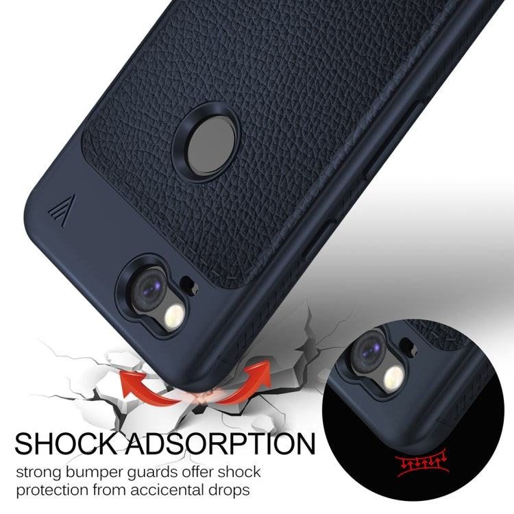 Lenuo for Google Pixel 2 Litchi Texture Full Coverage PU Leather + TPU Protective Back Cover Case
