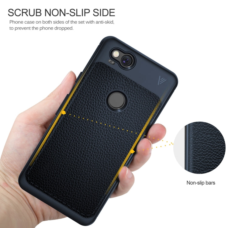 Lenuo for Google Pixel 2 Litchi Texture Full Coverage PU Leather + TPU Protective Back Cover Case
