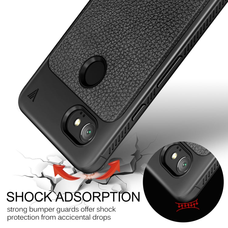Lenuo for Google Pixel 2 XL Litchi Texture Full Coverage PU Leather + TPU Protective Back Cover Case