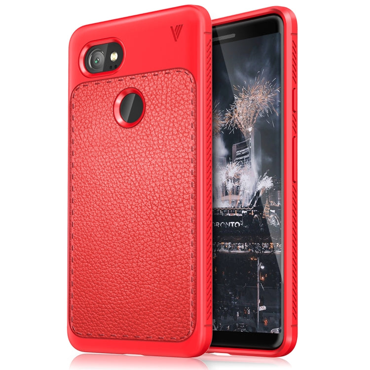 Lenuo for Google Pixel 2 XL Litchi Texture Full Coverage PU Leather + TPU Protective Back Cover Case