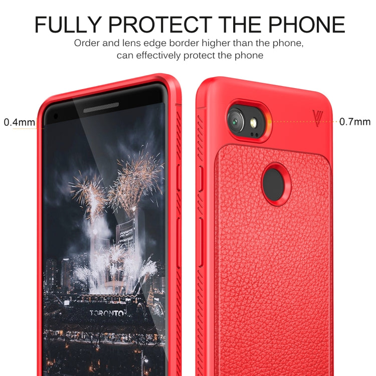 Lenuo for Google Pixel 2 XL Litchi Texture Full Coverage PU Leather + TPU Protective Back Cover Case