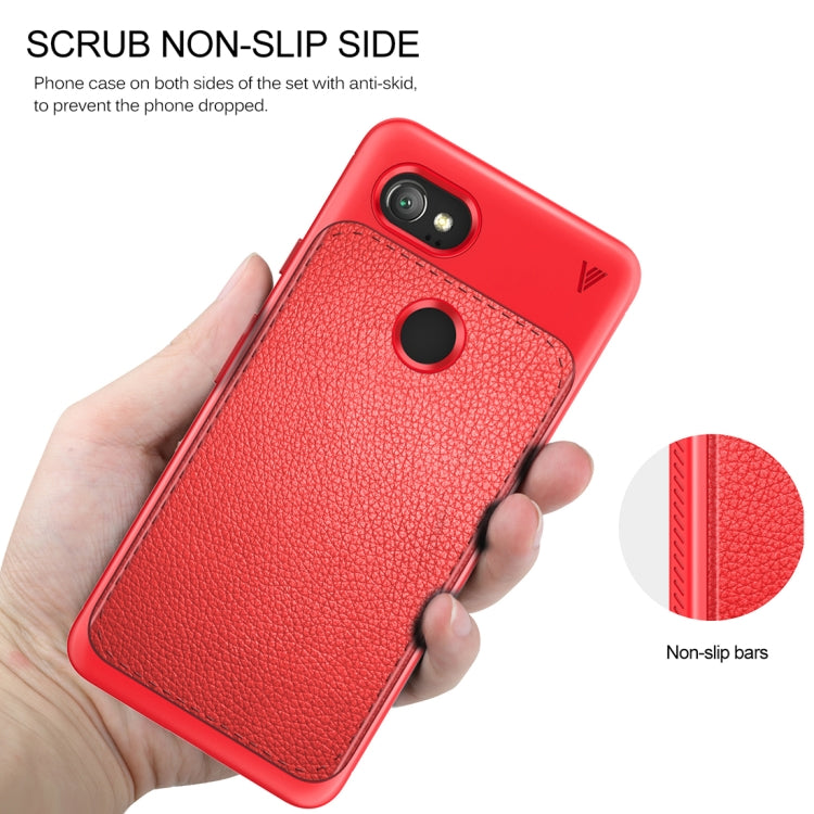 Lenuo for Google Pixel 2 XL Litchi Texture Full Coverage PU Leather + TPU Protective Back Cover Case