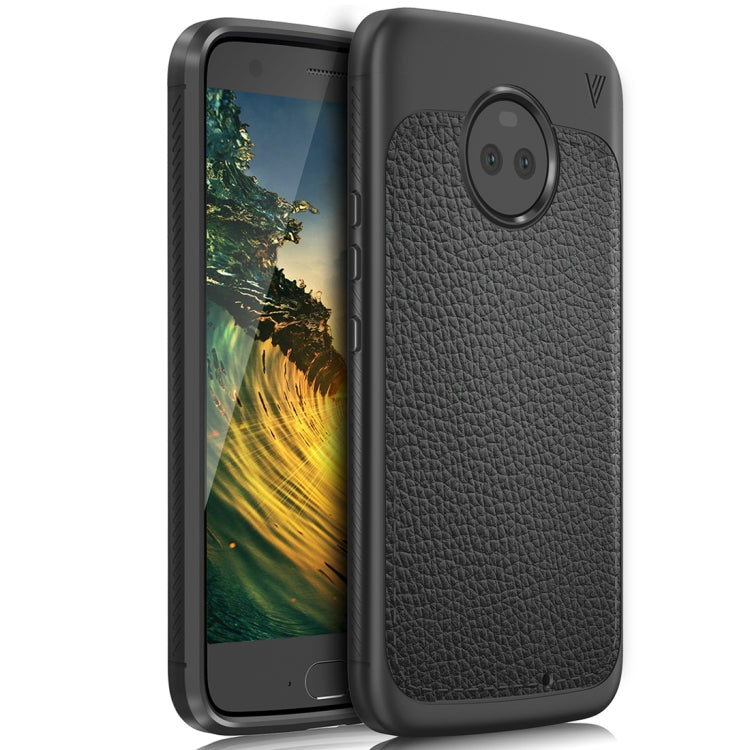Lenuo for Motorola Moto X4 Litchi Texture Full Coverage PU Leather + TPU Protective Back Cover Case