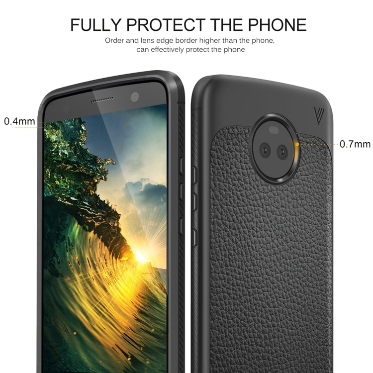 Lenuo for Motorola Moto X4 Litchi Texture Full Coverage PU Leather + TPU Protective Back Cover Case