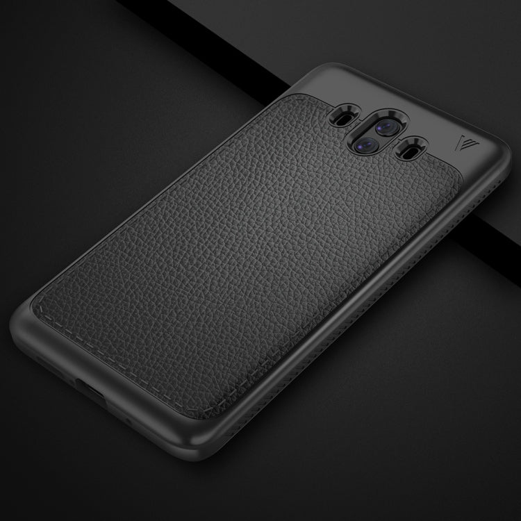 Lenuo for  Huawei Mate 10 Litchi Texture Full Coverage PU Leather + TPU Protective Back Cover Case