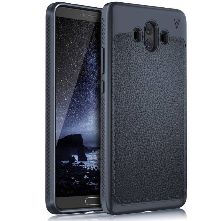 Lenuo for  Huawei Mate 10 Litchi Texture Full Coverage PU Leather + TPU Protective Back Cover Case
