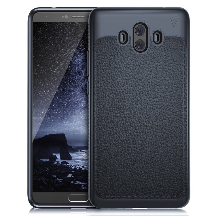Lenuo for  Huawei Mate 10 Litchi Texture Full Coverage PU Leather + TPU Protective Back Cover Case