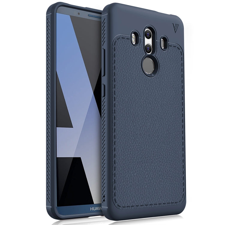 Lenuo for  Huawei Mate 10 Pro Litchi Texture Full Coverage PU Leather + TPU Protective Back Cover Case