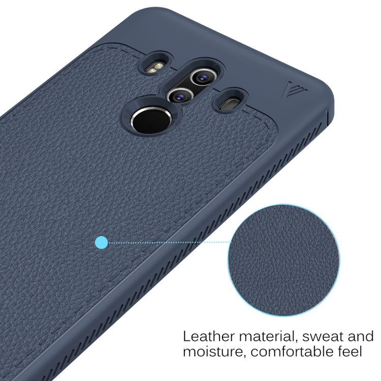 Lenuo for  Huawei Mate 10 Pro Litchi Texture Full Coverage PU Leather + TPU Protective Back Cover Case