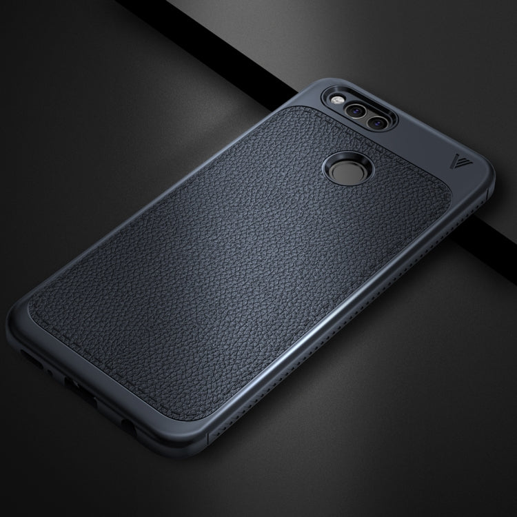 Lenuo for  Huawei Honor Play 7X Litchi Texture Full Coverage PU Leather + TPU Protective Back Cover Case