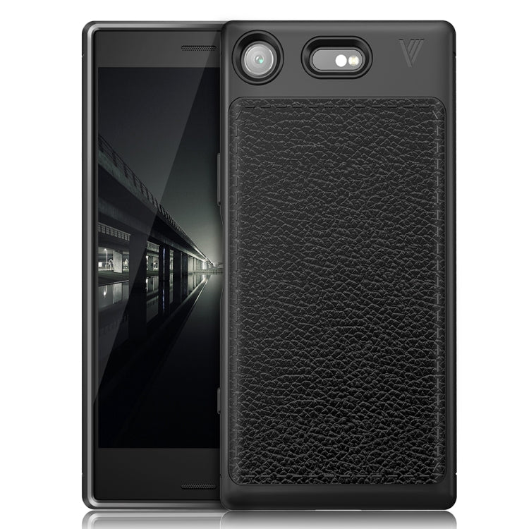 Lenuo for Sony Xperia XZ1 Litchi Texture Full Coverage PU Leather + TPU Protective Back Cover Soft Case