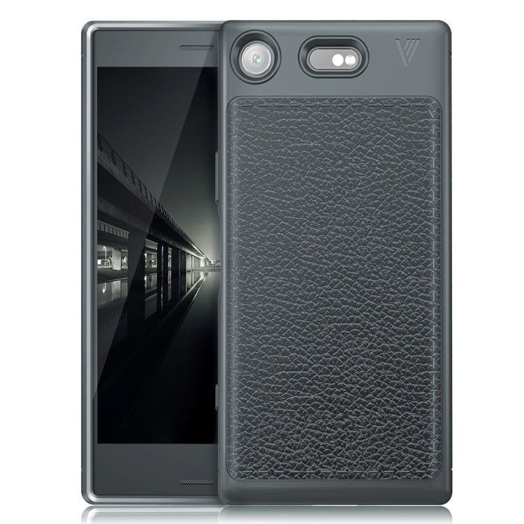 Lenuo for Sony Xperia XZ1 Litchi Texture Full Coverage PU Leather + TPU Protective Back Cover Soft Case