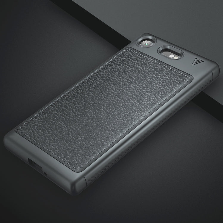 Lenuo for Sony Xperia XZ1 Litchi Texture Full Coverage PU Leather + TPU Protective Back Cover Soft Case