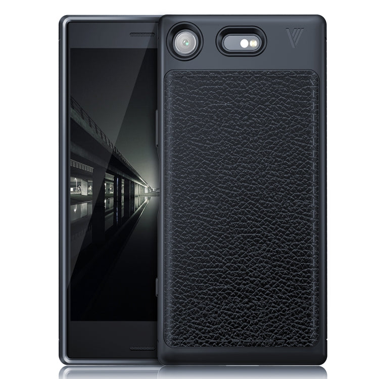 Lenuo for Sony Xperia XZ1 Litchi Texture Full Coverage PU Leather + TPU Protective Back Cover Soft Case